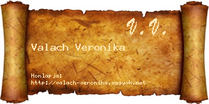 Valach Veronika névjegykártya